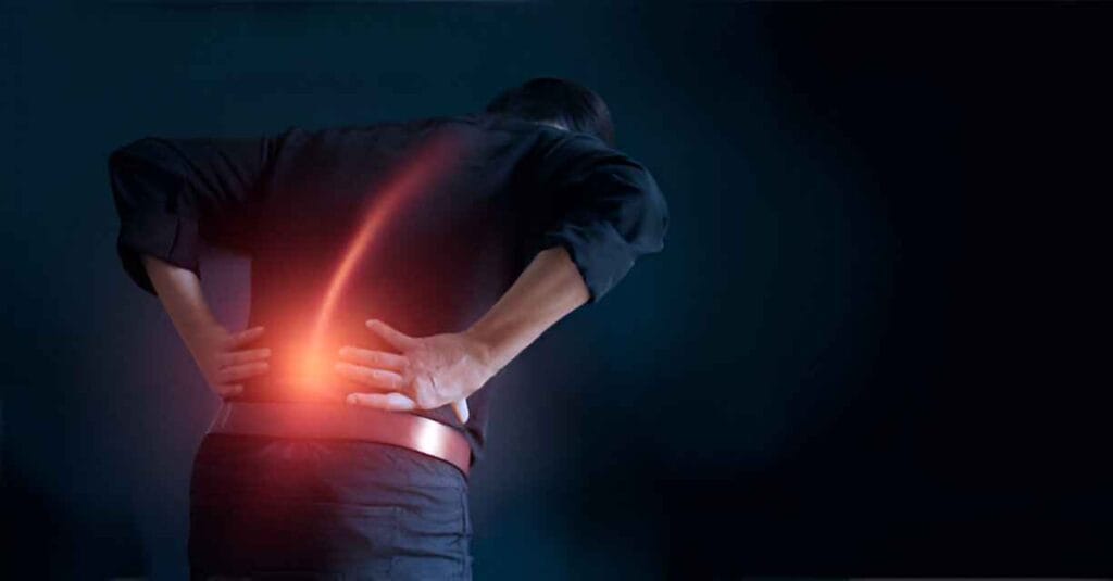 A person with severe lower backache due to Sacral Osteomyelitis