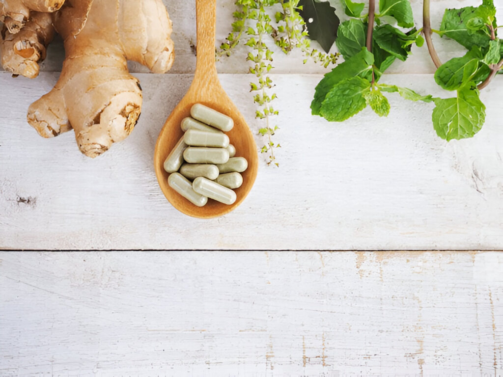Ginger for Arthritis Pain relief in the form of ginger capsules